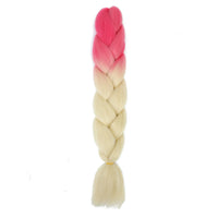 Jumbo Braiding Hair 24inch 100g 2Tone Synthetic Hair Extension Soft Light Yaki High Quality Material Ombre Crochet Braiding Hair