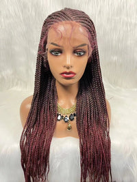 Jennifer Factory Braided Scalp Double Drawn Raw Indian Cuticle Aligned Hair 13X6 Lace Frontal Braid Wig