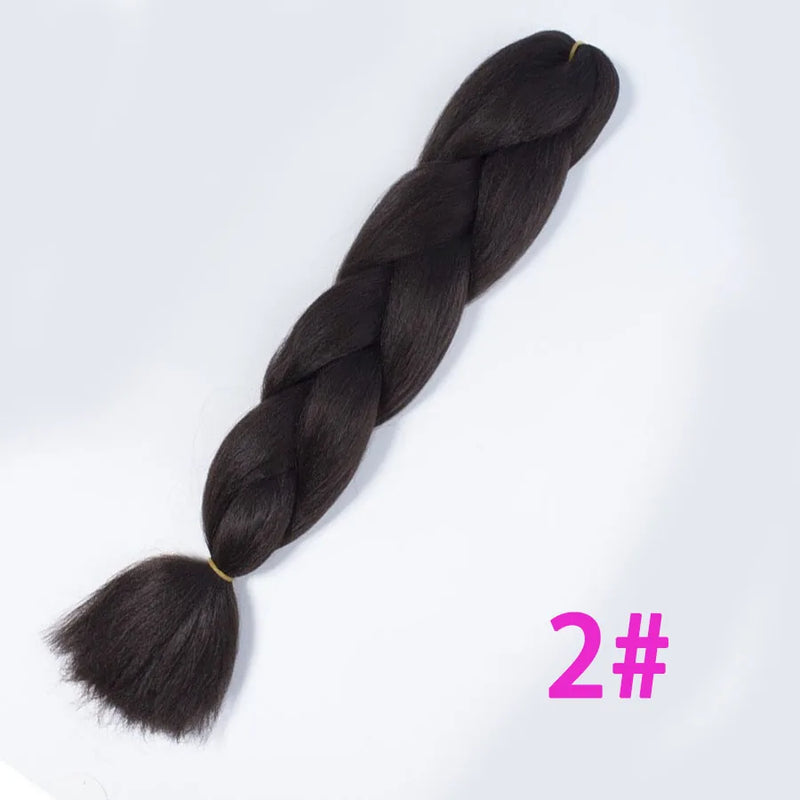 Ombre Synthetic Braiding Hair Extensions Jumbo Braids For Women Braids 24'' 100g Two Tone Ombre Color Pink Black Blue Wholesale