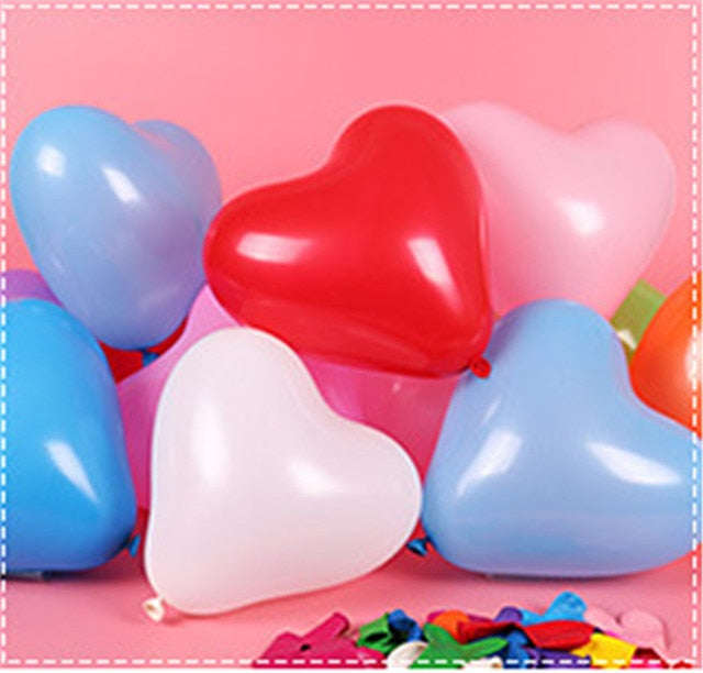 10pcs/lot Red Pink White Heart Latex Helium Balloons Birthday wedding party decoration Supplies Adult Wedding Valentine's Day