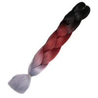 Ombre Synthetic Braiding Hair Extensions Jumbo Braids For Women Braids 24'' 100g Two Tone Ombre Color Pink Black Blue Wholesale