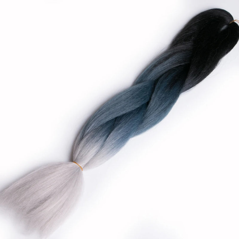 Ombre Synthetic Braiding Hair Extensions Jumbo Braids For Women Braids 24'' 100g Two Tone Ombre Color Pink Black Blue Wholesale