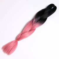 Ombre Synthetic Braiding Hair Extensions Jumbo Braids For Women Braids 24'' 100g Two Tone Ombre Color Pink Black Blue Wholesale