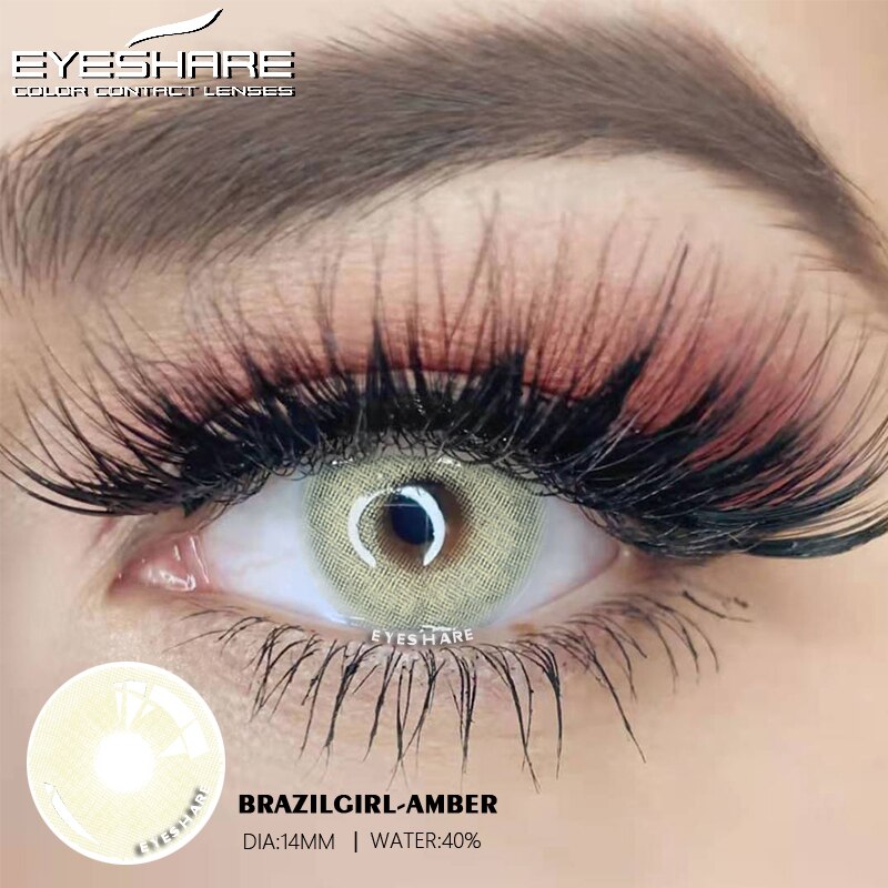 EYESHARE 2pcs Natural Color Contact Lenses for Eyes Colored Lenses Eye Pupils Beauty Makeup Color Cosmetics Eyes Contact Lens