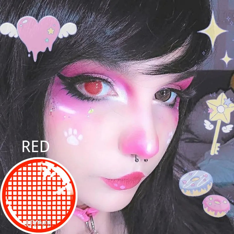 Multicolored Lenses Anime Cosplay Mesh Series Color Contact Lenses UYAAI