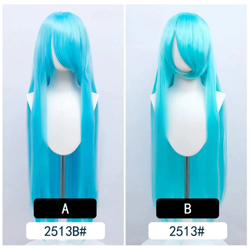 Cosplay Wig Long Fiber synthetic wig Anime Party wigs 44 color 100cm Colourful