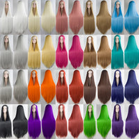 100cm cosplay Long Wig Synthetic Wigs Cosplay Wigs Party Wigs 21 color