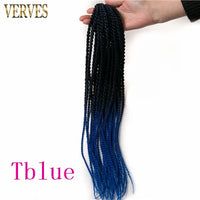 VERVES Ombre Synthetic Crochet Braids 18 inch 30Roots/Pack Small Senegalese Twist Hair Braiding Extensions Black Grey Purple