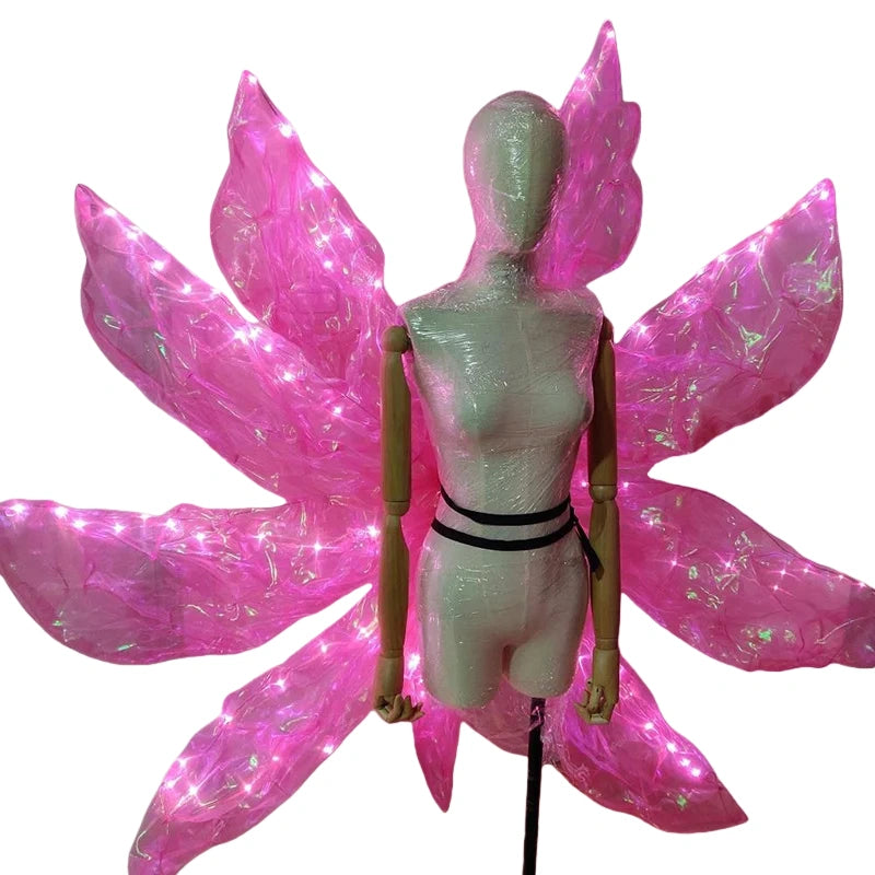 Nine-Tailed Fox Cosplay Tail Set – Blue Purple Light Effect