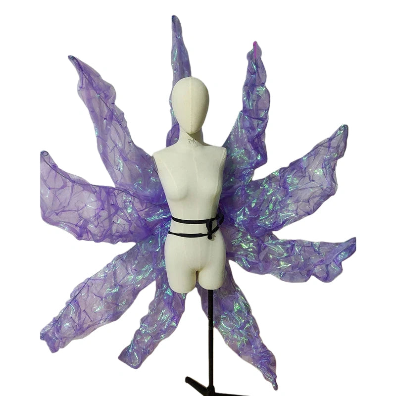 Nine-Tailed Fox Cosplay Tail Set – Blue Purple Light Effect