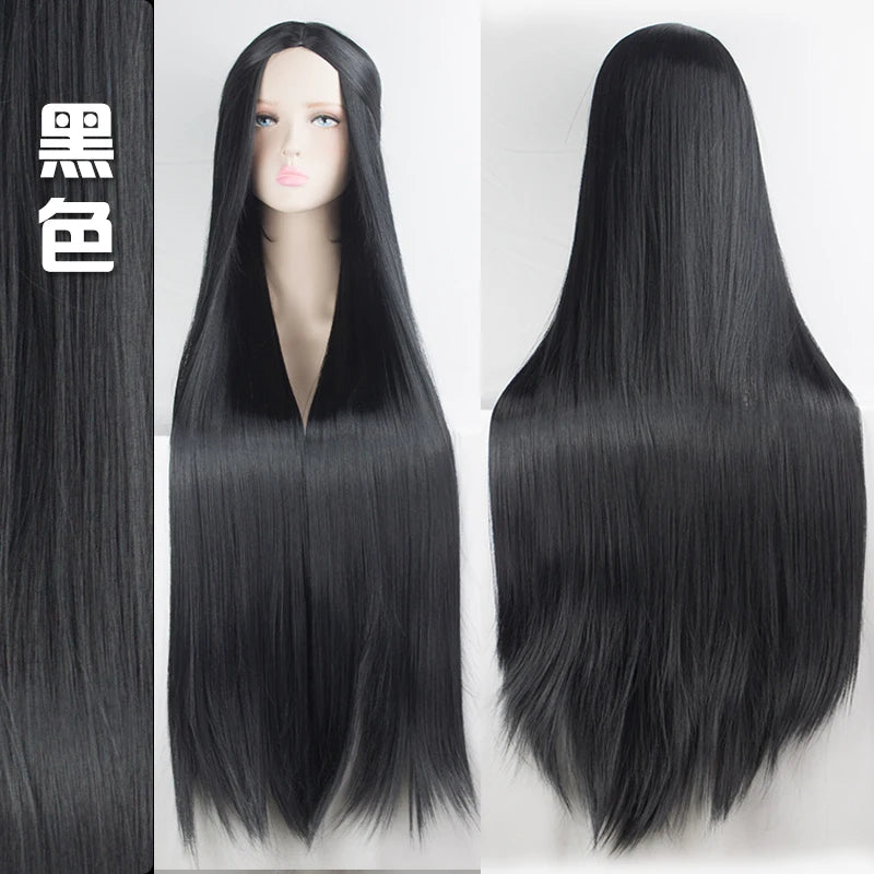 100cm cosplay Long Wig Synthetic Wigs Cosplay Wigs Party Wigs 21 color