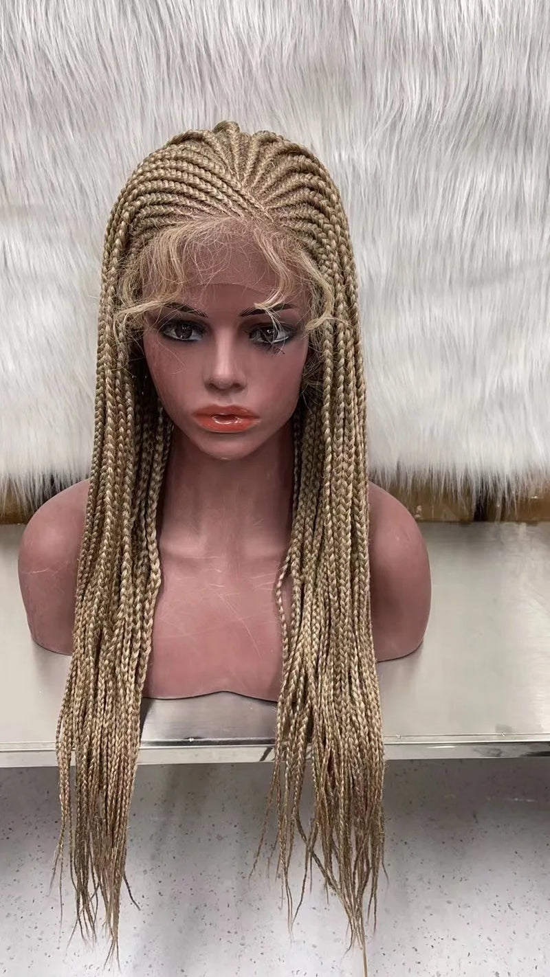 Jennifer Factory Braided Scalp Double Drawn Raw Indian Cuticle Aligned Hair 13X6 Lace Frontal Braid Wig