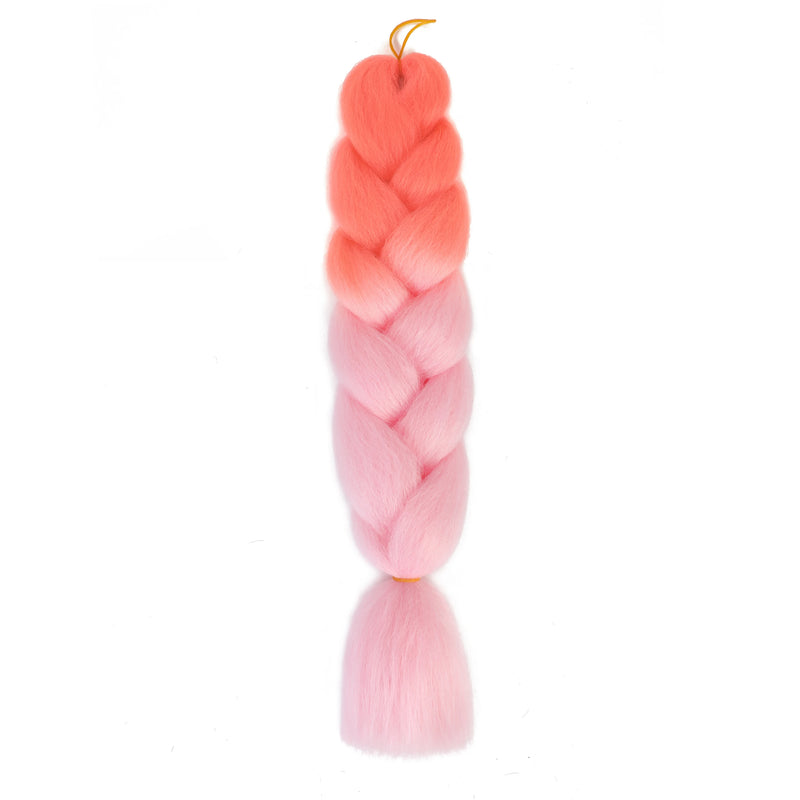 Jumbo Braiding Hair 24inch 100g 2Tone Synthetic Hair Extension Soft Light Yaki High Quality Material Ombre Crochet Braiding Hair