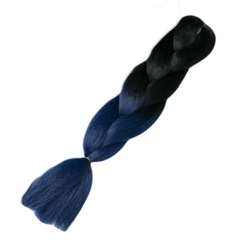 Ombre Synthetic Braiding Hair Extensions Jumbo Braids For Women Braids 24'' 100g Two Tone Ombre Color Pink Black Blue Wholesale