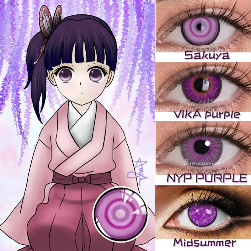 Anime Contact Lenses Purple Pupils Cosplay Lens Anime Accessories Lenses Eye Color BIO