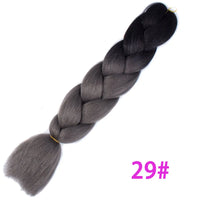 Ombre Synthetic Braiding Hair Extensions Jumbo Braids For Women Braids 24'' 100g Two Tone Ombre Color Pink Black Blue Wholesale