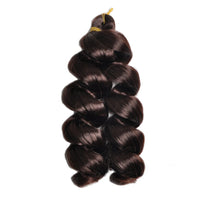 Boho Box Braids Crochet Hair Bob – Black Loose French Curl Synthetic Braids for Women