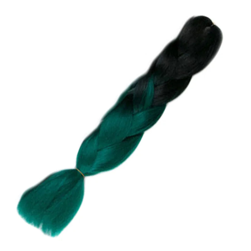 Ombre Synthetic Braiding Hair Extensions Jumbo Braids For Women Braids 24'' 100g Two Tone Ombre Color Pink Black Blue Wholesale