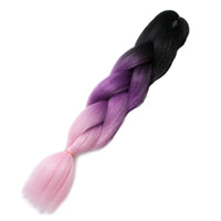 Ombre Synthetic Braiding Hair Extensions Jumbo Braids For Women Braids 24'' 100g Two Tone Ombre Color Pink Black Blue Wholesale