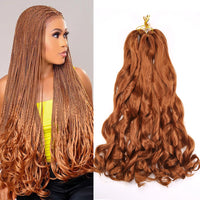 Loose Wave French Curl Braiding Hair – Ombre Pre-Stretched Crochet Hair Extensions for Black Women