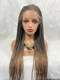 Jennifer Factory Braided Scalp Double Drawn Raw Indian Cuticle Aligned Hair 13X6 Lace Frontal Braid Wig