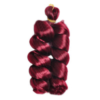 Boho Box Braids Crochet Hair Bob – Black Loose French Curl Synthetic Braids for Women