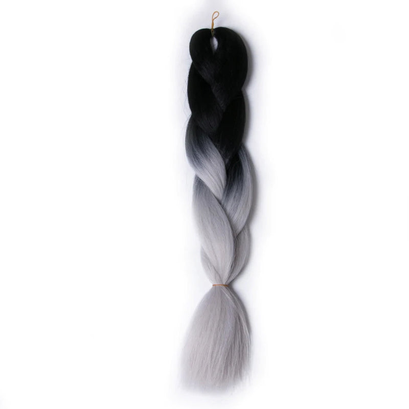 Ombre Synthetic Braiding Hair Extensions Jumbo Braids For Women Braids 24'' 100g Two Tone Ombre Color Pink Black Blue Wholesale