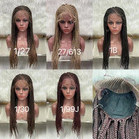 Jennifer Factory Braided Scalp Double Drawn Raw Indian Cuticle Aligned Hair 13X6 Lace Frontal Braid Wig