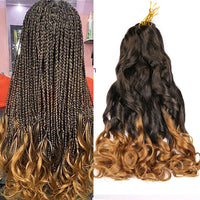 Loose Wave French Curl Braiding Hair – Ombre Pre-Stretched Crochet Hair Extensions for Black Women