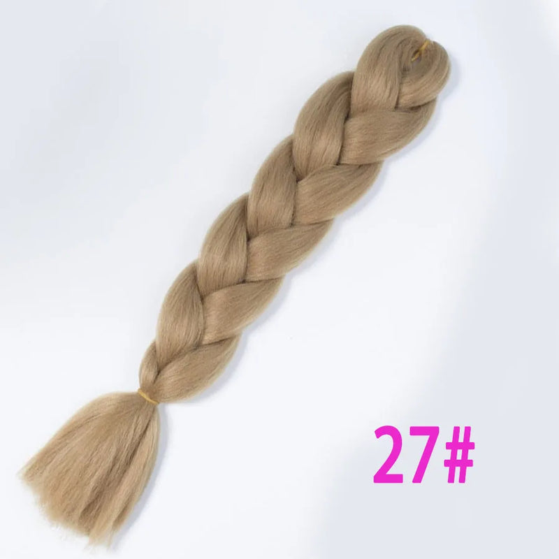 Ombre Synthetic Braiding Hair Extensions Jumbo Braids For Women Braids 24'' 100g Two Tone Ombre Color Pink Black Blue Wholesale