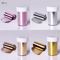 1 Roll Pink Gold Sliver Nail Foils Sparkly Sky Glitter Nail Art Transfer Stickers Slider Paper Nail Art Manicures Decoration New