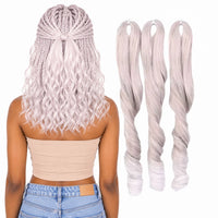 French Curl Braiding Hair 18 Inch – Soft Synthetic Crochet Hair Extensions for Boho Braids