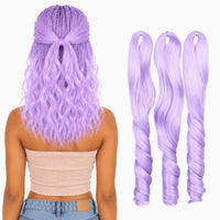 French Curl Braiding Hair 18 Inch – Soft Synthetic Crochet Hair Extensions for Boho Braids