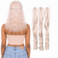 French Curl Braiding Hair 18 Inch – Soft Synthetic Crochet Hair Extensions for Boho Braids