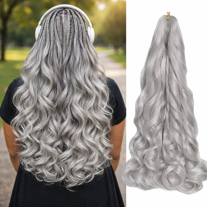 French Curls Braiding Hair Extensions Synthetic Spanish Curl Hair Loose Wave Spiral Curl Braids High Temperature For Black Women