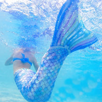 Kids & Adult Mermaid Tail Swimsuit Costume – Fantasy Swimming Tail for Beach & Pool, Summer Party Cosplay (No Monofin)