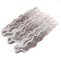 3 Pack Synthetic Loose Deep Wave Braiding Hair Extensions 24 Inch Deep Curly Twist Crochet Braid Hair Ombre Blonde Brown