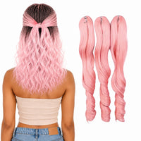 French Curl Braiding Hair 18 Inch – Soft Synthetic Crochet Hair Extensions for Boho Braids