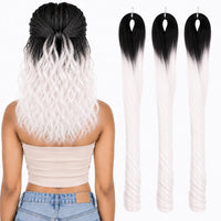 French Curl Braiding Hair 18 Inch – Soft Synthetic Crochet Hair Extensions for Boho Braids