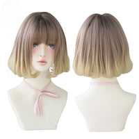 Short Black Bob Wig with Bangs – Synthetic Heat-Resistant Daily Wear Wig