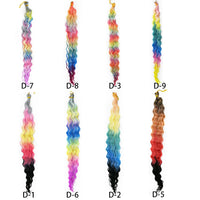 24 Inch Colored Deep Wave Crochet Hair – Synthetic Water Wave Braiding Extensions