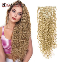 Curly Water Wave Human Hair Clip-Ins – 7 Pieces