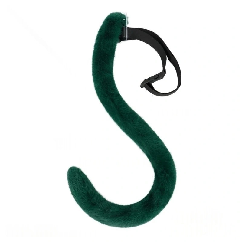 Cute Green Cat-Ear & Tail Cosplay Set – Furry Animal Costume Accessory