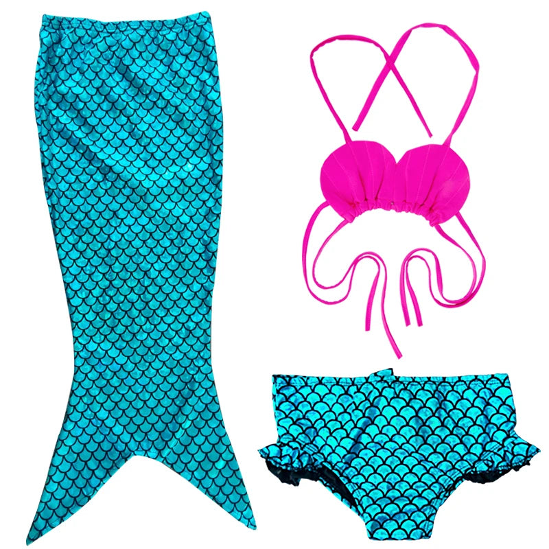 Mermaid Tail for Kids 2025 new girls Cosplay Mermaid Cosplay beach swimsuit for ages 5-10