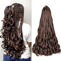 22inch Synthetic Loose Wave Crochet Hair French Curly Braiding Hair Extensions Pre Stretched Curly Crochet hair for Black Women