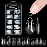 600PCS Short Almond Soft Gel Nail Tips Full Cover – Press On False Nail Tips for Acrylic Nails