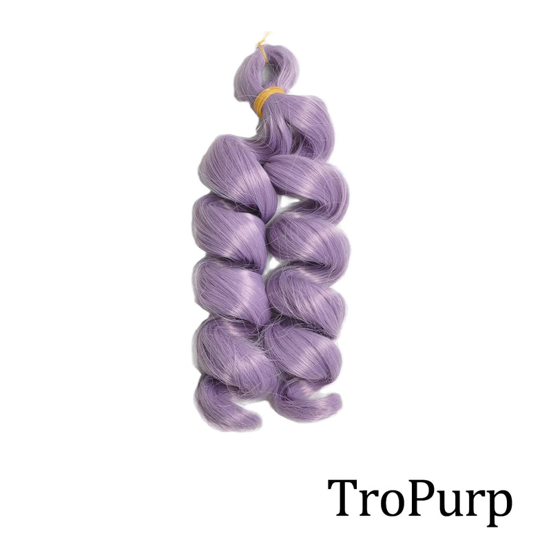 Loose Curly 12″ Pre-Stretched Wavy Braiding Hair – Easy Crochet / Box Braid Bulk (Natural-Curl, Low Shedding)