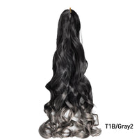 French Curls Braiding Hair Extensions Synthetic Hair Loose Wave Spiral Curl Braids High Temperature Ombre Pre Stretched Hair