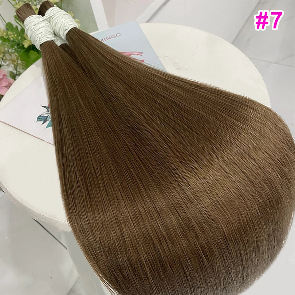 Colored Straight Human Hair Bulk for Braiding