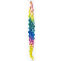 24 Inch Colored Deep Wave Crochet Hair – Synthetic Water Wave Braiding Extensions